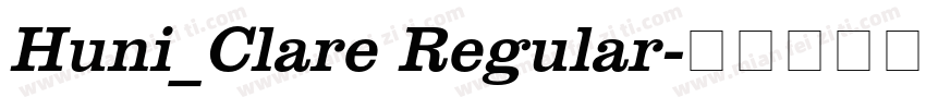 Huni_Clare Regular字体转换